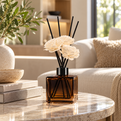 🌿 Reed Diffuser | Glass Bedroom Gift | Elegant Floral Design