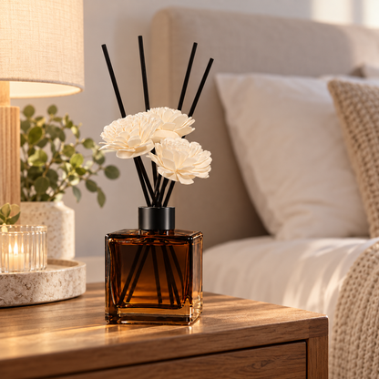 🌿 Reed Diffuser | Glass Bedroom Gift | Elegant Floral Design