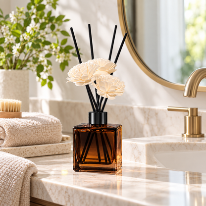 🌿 Reed Diffuser | Glass Bedroom Gift | Elegant Floral Design