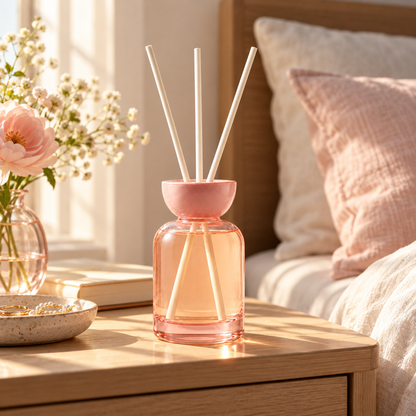 🍑 Reed Diffuser | Glass Bedroom | Her | Peach Glow