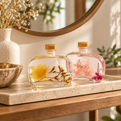 🌸 Essential Oil | Glass Bedroom For Her | Botanical Elegance