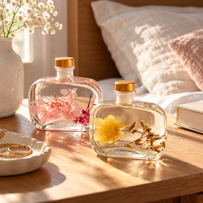 🌸 Essential Oil | Glass Bedroom For Her | Botanical Elegance
