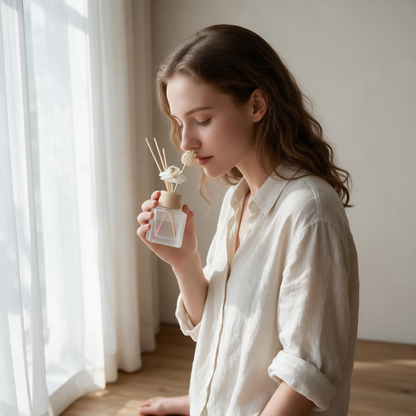 🌿 Home Fragrance | Frosted Glass | Bedroom | Her | Floral Elegance