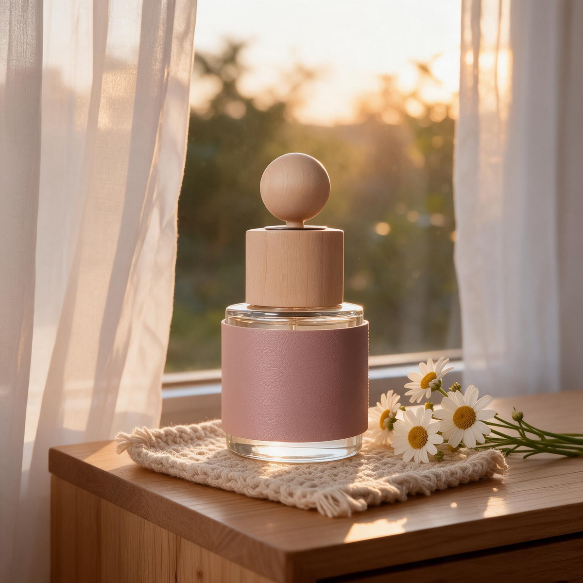 🌿 Aromatherapy Oil | Glass | Bedroom | For Her | Wooden Elegance