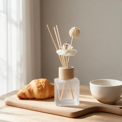 🌿 Home Fragrance | Frosted Glass | Bedroom | Her | Floral Elegance