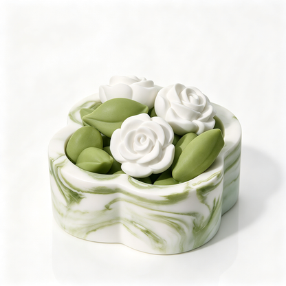 🌿 Scented Wax Decor | Gardenia Floral Charm | Elegant Botanical Gift