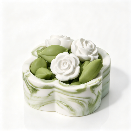 🌿 Scented Wax Decor | Gardenia Floral Charm | Elegant Botanical Gift