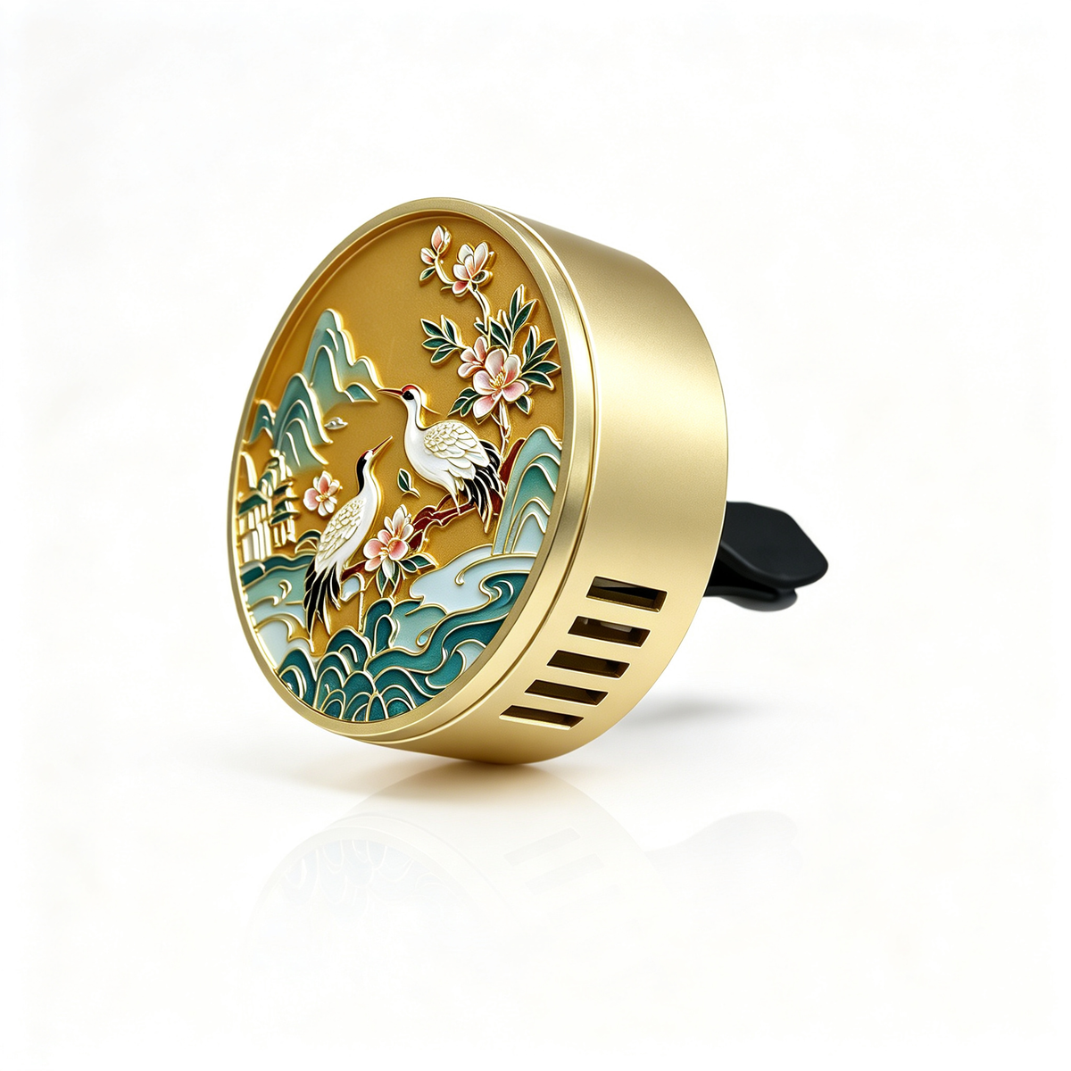 🚘 Car Air Freshener | Vintage Metal Design | Elegant Oriental Charm
