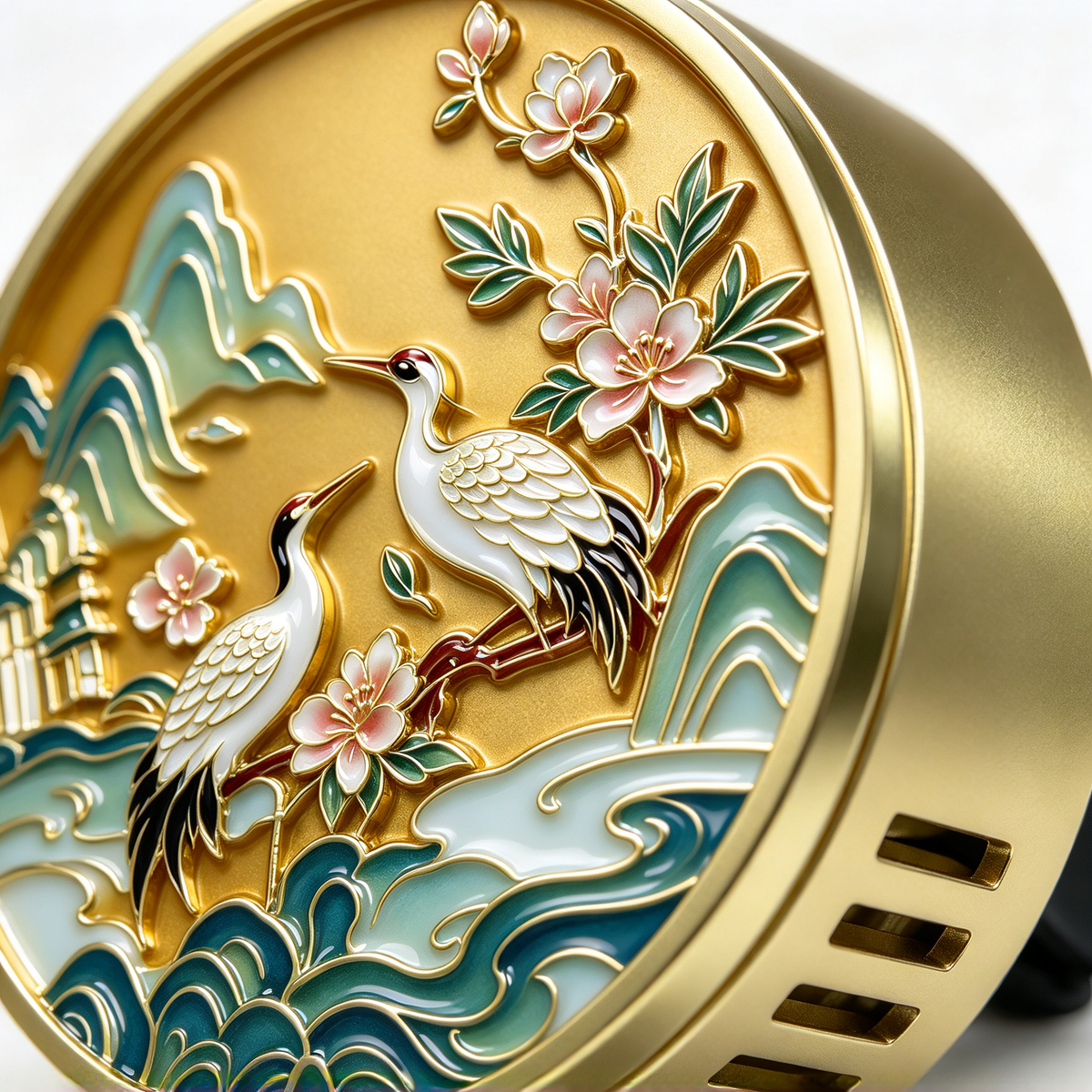 🚘 Car Air Freshener | Vintage Metal Design | Elegant Oriental Charm