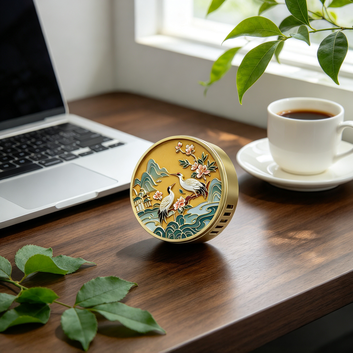 🚘 Car Air Freshener | Vintage Metal Design | Elegant Oriental Charm